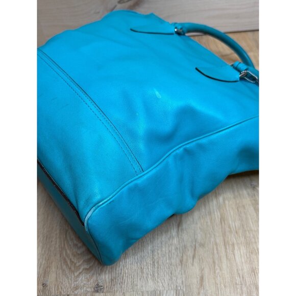 COACH Legacy Leather Tanner Tote 19924, Turquoise Blue XL - Picture 7 of 13